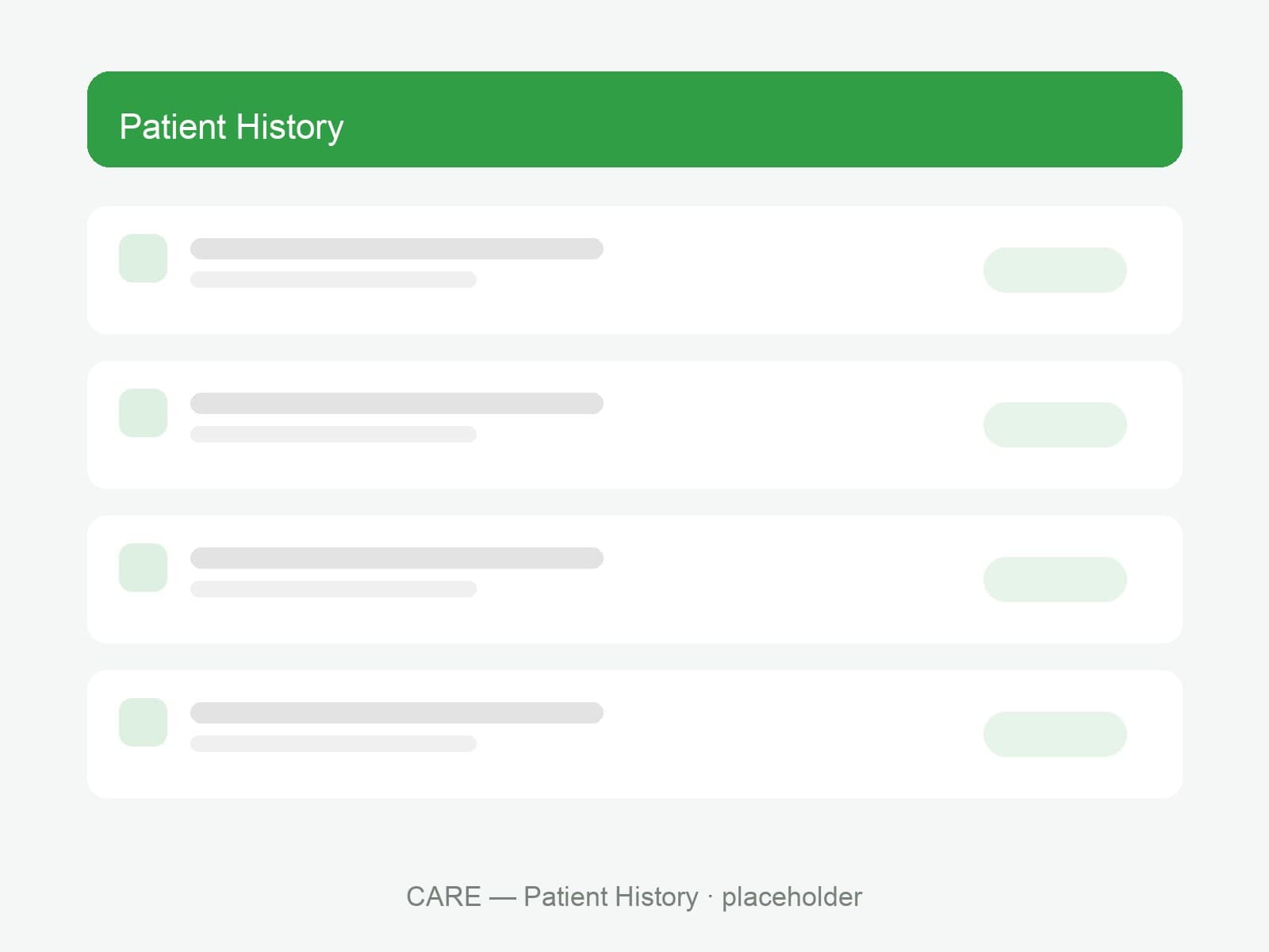 CARE — Patient History timeline